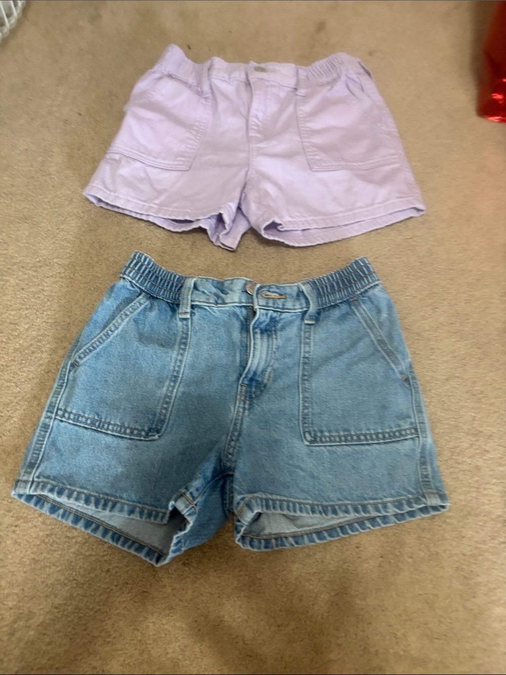 Old Navy Lavender and Light Blue Jean Shorts Duo